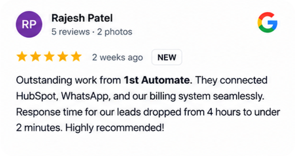 Google Review Screenshot